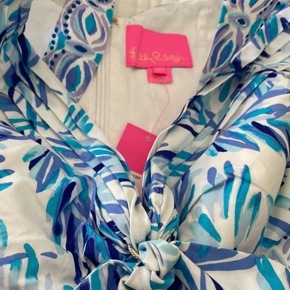 Lilly Pulitzer Iva Preppy Midi Fit Flare Multicolor Resort Wear Vacation Dress 0 - Picture 8 of 12